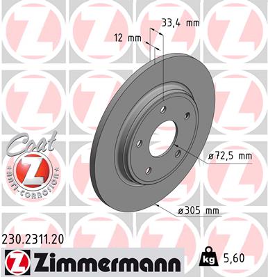 Discofreno - 230.2311.20 ZIMMERMANN