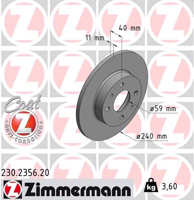 Bremsscheibe - 230.2356.20 ZIMMERMANN
