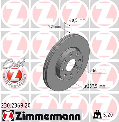Discofreno - 230.2369.20 ZIMMERMANN