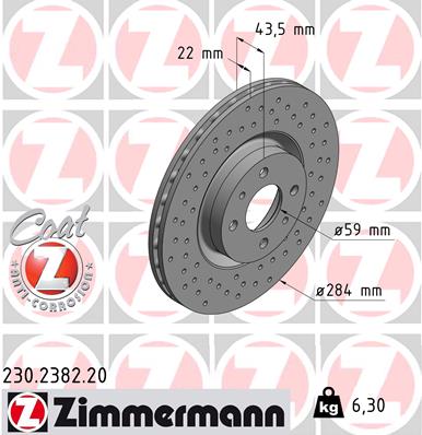 Brake Disc - 230.2382.20 ZIMMERMANN