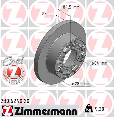 Тормозной диск - 230.6240.20 ZIMMERMANN