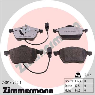 Kit pastiglie freno, Freno a disco - 23018.900.1 ZIMMERMANN