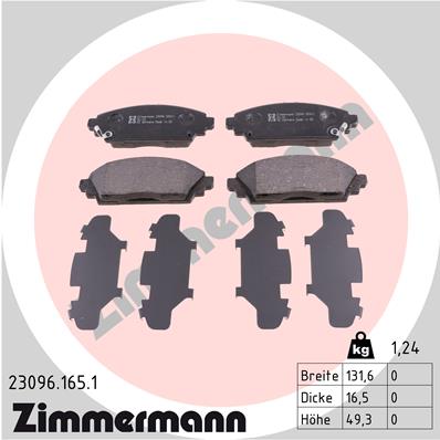 Kit pastiglie freno, Freno a disco - 23096.165.1 ZIMMERMANN