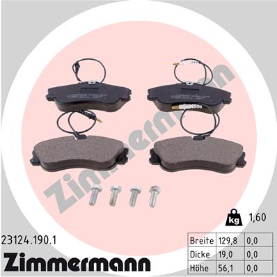 Kit pastiglie freno, Freno a disco - 23124.190.1 ZIMMERMANN