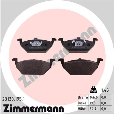 Kit pastiglie freno, Freno a disco - 23130.195.1 ZIMMERMANN