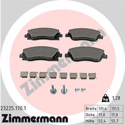 Kit pastiglie freno, Freno a disco - 23225.170.1 ZIMMERMANN