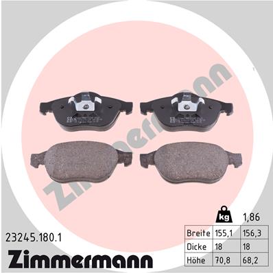 Kit pastiglie freno, Freno a disco - 23245.180.1 ZIMMERMANN