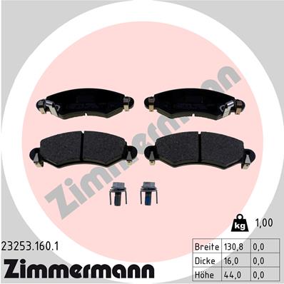 Brake Pad Set, disc brake - 23253.160.1 ZIMMERMANN