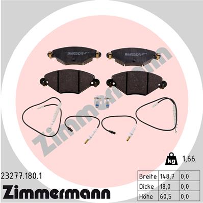 Kit pastiglie freno, Freno a disco - 23277.180.1 ZIMMERMANN