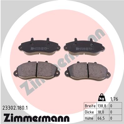 Kit pastiglie freno, Freno a disco - 23302.180.1 ZIMMERMANN