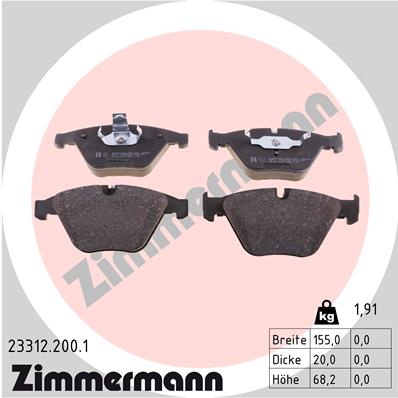 Kit pastiglie freno, Freno a disco - 23312.200.1 ZIMMERMANN