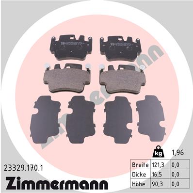 Kit pastiglie freno, Freno a disco - 23329.170.1 ZIMMERMANN