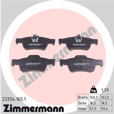 Kit pastiglie freno, Freno a disco - 23334.165.1 ZIMMERMANN