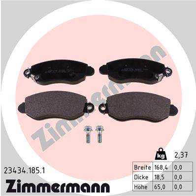 Brake Pad Set, disc brake - 23434.185.1 ZIMMERMANN
