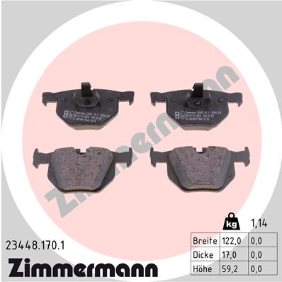 Kit pastiglie freno, Freno a disco - 23448.170.1 ZIMMERMANN