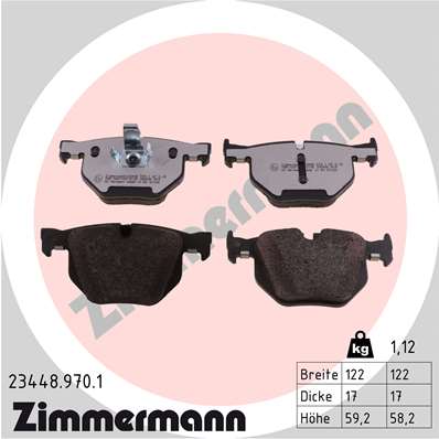Kit pastiglie freno, Freno a disco - 23448.970.1 ZIMMERMANN