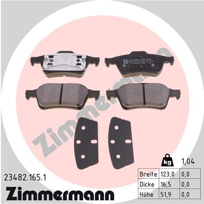 Kit pastiglie freno, Freno a disco - 23482.165.1 ZIMMERMANN