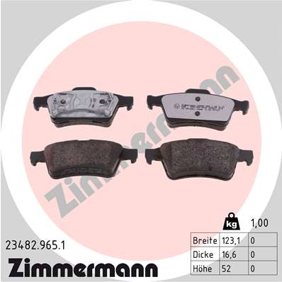 Kit pastiglie freno, Freno a disco - 23482.965.1 ZIMMERMANN