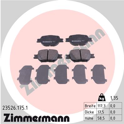 Kit pastiglie freno, Freno a disco - 23526.175.1 ZIMMERMANN