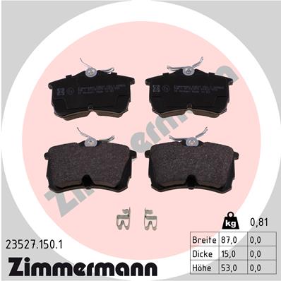 Kit pastiglie freno, Freno a disco - 23527.150.1 ZIMMERMANN