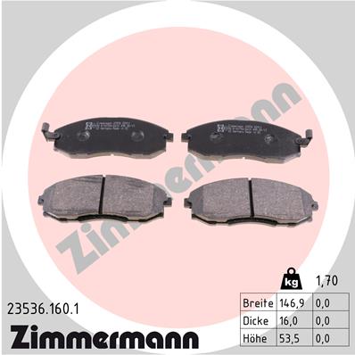 Kit pastiglie freno, Freno a disco - 23536.160.1 ZIMMERMANN