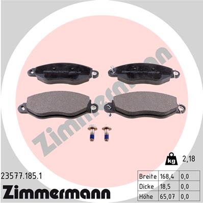 Kit pastiglie freno, Freno a disco - 23577.185.1 ZIMMERMANN