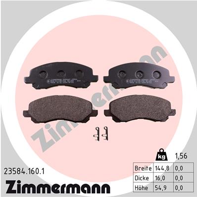 Brake Pad Set, disc brake - 23584.160.1 ZIMMERMANN