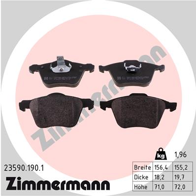 Brake Pad Set, disc brake - 23590.190.1 ZIMMERMANN