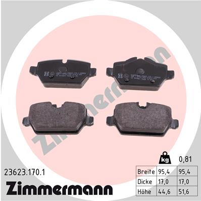 Kit pastiglie freno, Freno a disco - 23623.170.1 ZIMMERMANN