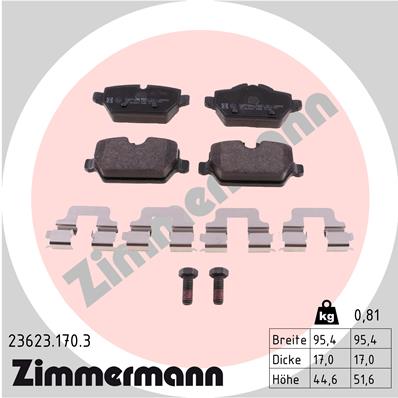 Kit pastiglie freno, Freno a disco - 23623.170.3 ZIMMERMANN