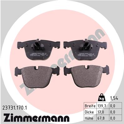 Kit pastiglie freno, Freno a disco - 23731.170.1 ZIMMERMANN