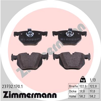 Kit pastiglie freno, Freno a disco - 23732.170.1 ZIMMERMANN