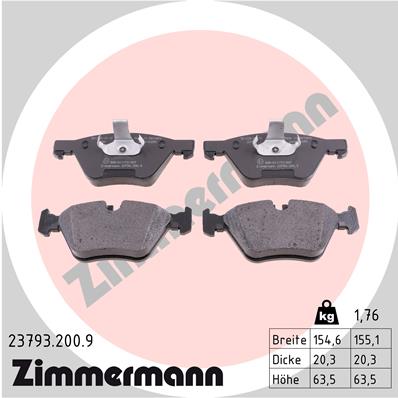 Brake Pad Set, disc brake - 23793.200.9 ZIMMERMANN