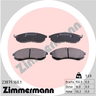 Kit pastiglie freno, Freno a disco - 23879.160.1 ZIMMERMANN