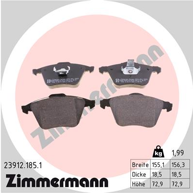 Kit pastiglie freno, Freno a disco - 23912.185.1 ZIMMERMANN