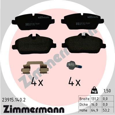 Kit pastiglie freno, Freno a disco - 23915.140.2 ZIMMERMANN