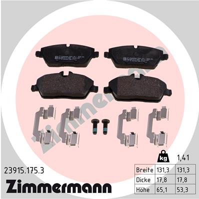 Kit pastiglie freno, Freno a disco - 23915.175.3 ZIMMERMANN