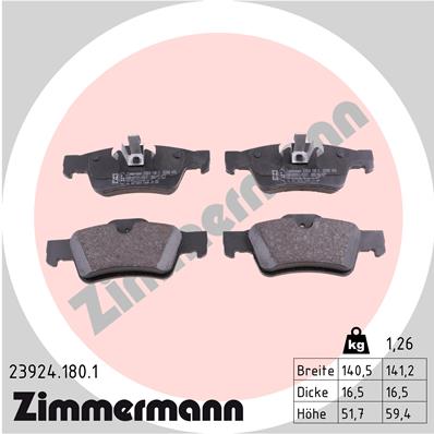 Kit pastiglie freno, Freno a disco - 23924.180.1 ZIMMERMANN