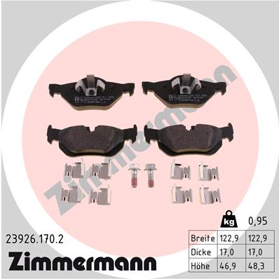 Brake Pad Set, disc brake - 23926.170.2 ZIMMERMANN