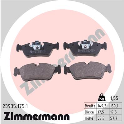 Brake Pad Set, disc brake - 23935.175.1 ZIMMERMANN