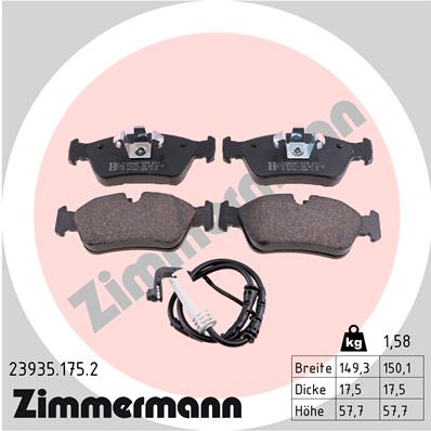 Brake Pad Set, disc brake - 23935.175.2 ZIMMERMANN
