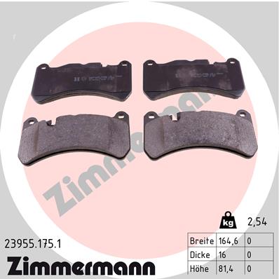 Brake Pad Set, disc brake - 23955.175.1 ZIMMERMANN