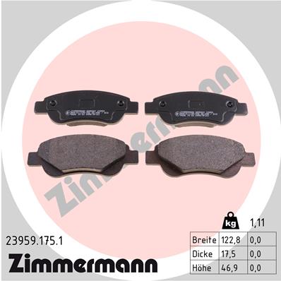 Brake Pad Set, disc brake - 23959.175.1 ZIMMERMANN