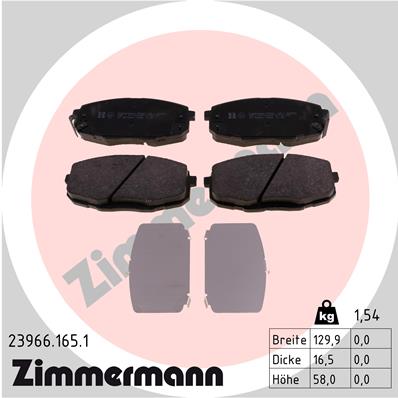 Kit pastiglie freno, Freno a disco - 23966.165.1 ZIMMERMANN