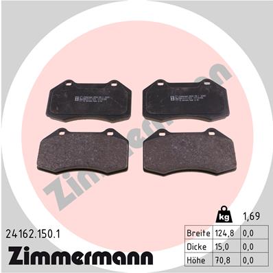 Brake Pad Set, disc brake - 24162.150.1 ZIMMERMANN