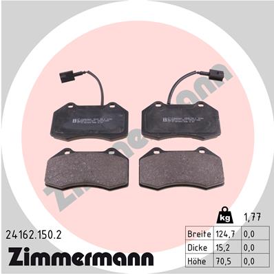 Kit pastiglie freno, Freno a disco - 24162.150.2 ZIMMERMANN