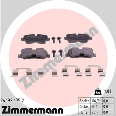 Kit pastiglie freno, Freno a disco - 24192.175.2 ZIMMERMANN