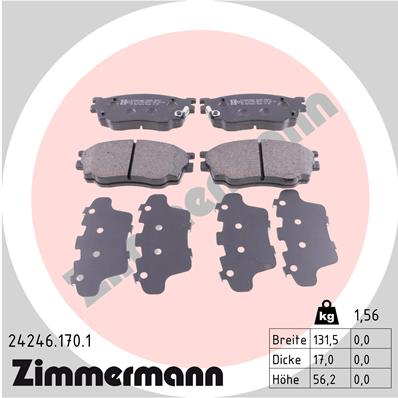 Kit pastiglie freno, Freno a disco - 24246.170.1 ZIMMERMANN