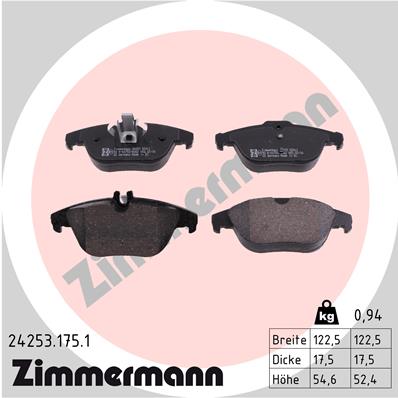 Kit pastiglie freno, Freno a disco - 24253.175.1 ZIMMERMANN