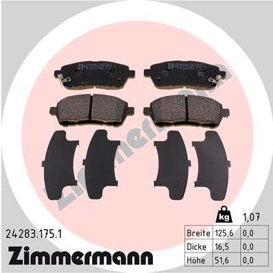 Kit pastiglie freno, Freno a disco - 24283.175.1 ZIMMERMANN
